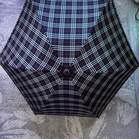 BURBERRY NOVA CHECK BLUE UMBRELLA - Picture 4 of 4